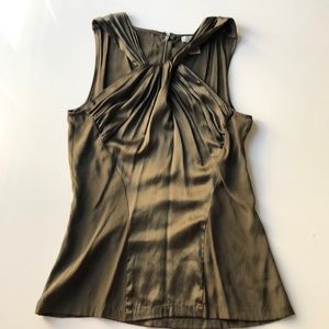 EUC Green Silk Blouse